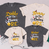 The Chosen One Family T-Shirts Magical Birthday Cotton Outfits Personalized Wizard Theme for Baby Mommy Daddy Sister Brother Fun Gift