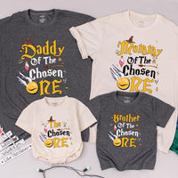 The Chosen One Family T-Shirts Magical Birthday Cotton Outfits Personalized Wizard Theme for Baby Mommy Daddy Sister Brother Fun Gift