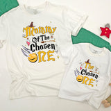 The Chosen One Family T-Shirts Magical Birthday Cotton Outfits Personalized Wizard Theme for Baby Mommy Daddy Sister Brother Fun Gift