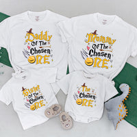 The Chosen One Family T-Shirts Magical Birthday Cotton Outfits Personalized Wizard Theme for Baby Mommy Daddy Sister Brother Fun Gift