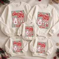 The Christmas Crew Matching Family Sweatshirts with Festive Holiday Graphics, Custom Year, Cozy Winter Outfits for All Ages