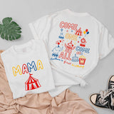 Circus Theme Matching Family Shirts & Baby Romper, Custom 'Come One Come All' Birthday Outfit for Mom, Dad, Toddler, Soft Cotton