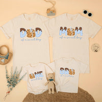 Cookie Birthday Matching Family Shirts for Sweet Boy 1st Party, Daddy Mommy Kid Outfit, Cute Gingham Chocolate Chip Design Tee
