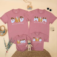 Cookie Birthday Matching Family Shirts for Sweet Boy 1st Party, Daddy Mommy Kid Outfit, Cute Gingham Chocolate Chip Design Tee
