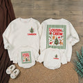 Cousin Crew Christmas Sweatshirt and Baby Bodysuit with Holiday Graphics and Custom Name, Matching Family Christmas Outfits