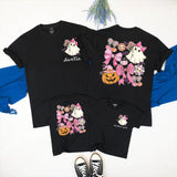 Custom Auntie and Auntie's Girl Halloween Shirts with Cute Ghosts, Pink Bows, Pumpkins, Soft Cotton Romper & Tees for Baby, Kids, Adults