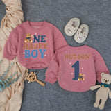 Custom Baby 1st Birthday Bubble Romper with Beary First Teddy Bear Artwork, Matching Family Outfit, Soft Cotton for Cake Smash Photos
