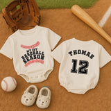 Custom Baby Baseball Romper My 1st Season Outfit Personalized Infant Summer Clothes Sporty Gift for Boys Game Day Fun
