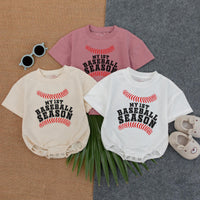 Custom Baby Baseball Romper My 1st Season Outfit Personalized Infant Summer Clothes Sporty Gift for Boys Game Day Fun