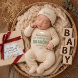 Custom Baby Bodysuit with 'Hand Picked for Earth by My Grandpa in Heaven' Quote, Soft Cotton Newborn Outfit, Memorial Gift for Infant