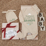 Custom Baby Bodysuit with 'Hand Picked for Earth by My Grandpa in Heaven' Quote, Soft Cotton Newborn Outfit, Memorial Gift for Infant
