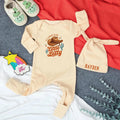 Custom Baby Bodysuit and Hat Set with Boho Western Design, It's Alright to Be Little Bitty Quote, Soft Cotton Newborn Coming Home Outfit