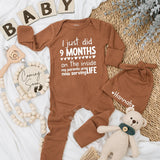 Custom Baby Bodysuit I Just Did 9 Months on the Inside Newborn Outfit Funny Baby Shower Gift Cute Coming Home Clothes Soft Cotton Design