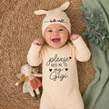 Custom Baby Bodysuit with 'Please Pass Me to My Gigi' Quote, Soft Cotton Newborn Romper & Hat Set, Perfect Baby Shower Keepsake Gift