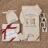 Custom Baby Bodysuit with Western Crib Artwork, Soft Cotton Romper for Newborns, Perfect Coming Home Outfit or Baby Shower Gift