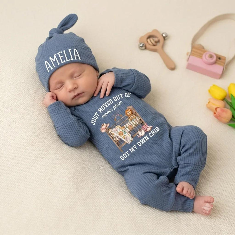 Custom Baby Bodysuit with Western Crib Artwork, Soft Cotton Romper for Newborns, Perfect Coming Home Outfit or Baby Shower Gift