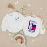 Custom Baby Bubble Romper with Patriotic Stars & Stripes, 250th Anniversary Print, Soft Cotton Toddler Tee for Matching Family Outfits