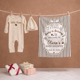 Custom Baby Shower Silk Banner and Bodysuit Set - Coffee Theme 'Baby Is Brewing' Design, Perfect for Newborns and Special Occasions