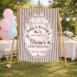 Custom Baby Shower Silk Banner and Bodysuit Set - Coffee Theme 'Baby Is Brewing' Design, Perfect for Newborns and Special Occasions