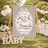 Custom Baby Shower Silk Banner and Bodysuit Set - Coffee Theme 'Baby Is Brewing' Design, Perfect for Newborns and Special Occasions