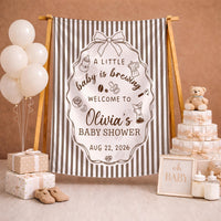Custom Baby Shower Silk Banner and Bodysuit Set - Coffee Theme 'Baby Is Brewing' Design, Perfect for Newborns and Special Occasions