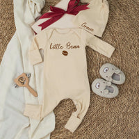 Custom Baby Shower Silk Banner and Bodysuit Set - Coffee Theme 'Baby Is Brewing' Design, Perfect for Newborns and Special Occasions