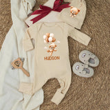 Custom Baby Shower Silk Welcome Sign & Bodysuit Set, We Can Bearly Wait Theme, Neutral Boho Decor, Soft Cotton Outfit for Newborns