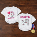 Custom Baseball Baby Romper for Little Sister, Biggest Fan Design, Personalized Name and Number, Matching Family Game Day Outfit