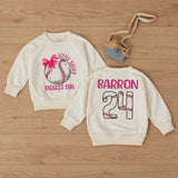 Custom Baseball Baby Romper for Little Sister, Biggest Fan Design, Personalized Name and Number, Matching Family Game Day Outfit