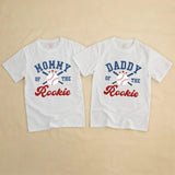 Custom Baseball Rookie Matching Family Shirts for Baby, Toddler, Mom, Dad - Soft Cotton Outfit for First Birthday or Milestone Photos