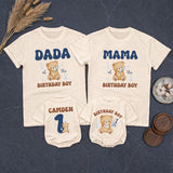 Custom Beary First Birthday Outfit for Baby Boy, Matching Family Shirts with Cute Teddy Bear Design, Soft Cotton Romper and Tees