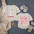 Custom Berry First Birthday Romper for Baby Girl - Soft Cotton Outfit with Strawberry Motifs, Perfect for Cake Smash & Milestone Photos