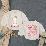 Custom Berry First Birthday Romper for Baby Girl - Soft Cotton Outfit with Strawberry Motifs, Perfect for Cake Smash & Milestone Photos