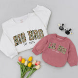 Custom Big Bro & Lil Bro Camouflage Sweatshirts, Matching Family Outfits for Baby & Kids, Soft Cotton, Perfect for Photos & Gifting