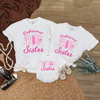 Custom Big Sister Little Sister Matching Shirts for Kids & Babies, Soft Cotton Long Sleeve Rompers, Pregnancy Reveal Outfit, Gift Idea