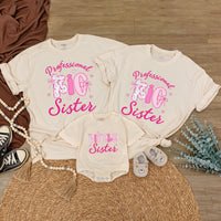 Custom Big Sister Little Sister Matching Shirts for Kids & Babies, Soft Cotton Long Sleeve Rompers, Pregnancy Reveal Outfit, Gift Idea