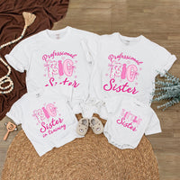 Custom Big Sister Little Sister Matching Shirts for Kids & Babies, Soft Cotton Long Sleeve Rompers, Pregnancy Reveal Outfit, Gift Idea