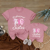 Custom Big Sister Little Sister Matching Shirts for Kids & Babies, Soft Cotton Long Sleeve Rompers, Pregnancy Reveal Outfit, Gift Idea