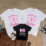 Custom Big Sister Little Sister Matching Shirts for Kids & Babies, Soft Cotton Long Sleeve Rompers, Pregnancy Reveal Outfit, Gift Idea