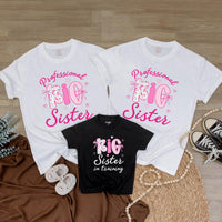 Custom Big Sister Little Sister Matching Shirts for Kids & Babies, Soft Cotton Long Sleeve Rompers, Pregnancy Reveal Outfit, Gift Idea