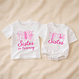 Custom Big Sister Little Sister Matching Shirts for Kids & Babies, Soft Cotton Long Sleeve Rompers, Pregnancy Reveal Outfit, Gift Idea