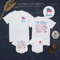 Custom Born to Sparkle 4th of July Matching Family Shirts, Patriotic 1st Birthday Baby Romper and Tee Set, Red White Blue Cotton Outfit