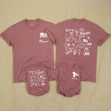 Custom Born to Sparkle 4th of July Matching Family Shirts, Patriotic 1st Birthday Baby Romper and Tee Set, Red White Blue Cotton Outfit