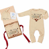 Custom Cattle Checking Buddy Baby Boy Outfit with Cowhide Design, Long Sleeve Bodysuit & Matching Hat, Soft Cotton, Perfect Baby Gift