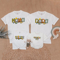 Custom Construction Birthday Boy Shirt with Matching Family Designs, Personalized Hard Hat Graphics Toddler Baby Outfit Party Gift