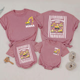 Custom Construction Crew Shirt with Excavator Graphic, Baby Romper or Kids' Tee for 1st Birthday, Soft Cotton Family Matching Outfit