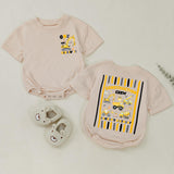 Custom Construction Crew Shirt with Excavator Graphic, Baby Romper or Kids' Tee for 1st Birthday, Soft Cotton Family Matching Outfit