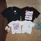 Custom Cool Cousins Club Shirts for Kids and Adults, Matching 4th of July Family Outfits, Soft Cotton Patriotic Rompers and Tees