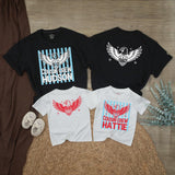 Custom Cousin Crew 4th of July Matching Shirts with Patriotic Eagle Design, Soft Cotton Baby Rompers and Toddler Tees for Independence Day