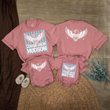 Custom Cousin Crew 4th of July Matching Shirts with Patriotic Eagle Design, Soft Cotton Baby Rompers and Toddler Tees for Independence Day